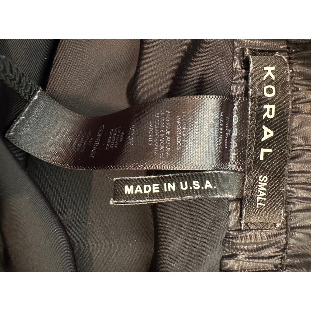 Koral by Ilana Kugel Metallic Black Activewear Shorts Elastic Toggle Waist Small - Picture 3 of 6